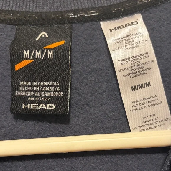 HEAD Men's Dark Blue Long Sleeve Tee - Picture 2 of 9